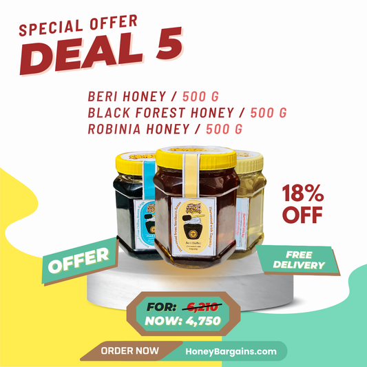 Deal 5 / Pack of 3 - Beri, Black Forest & Robinia Honey